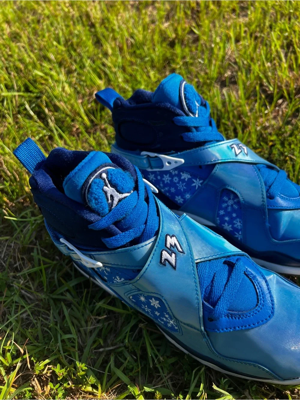 CLEAN Air Jordan 8 size 6 Mens Snowflake Blue shoes